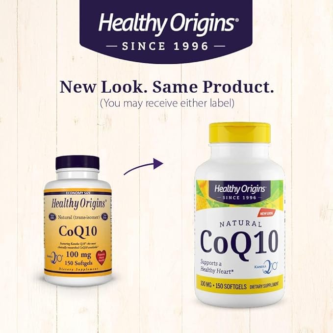 Healthy Origins CoQ10 (Kaneka Q10) 100mg Softgels 150 Softgels