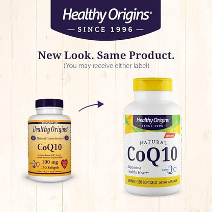 Healthy Origins CoQ10 (Kaneka Q10) 100mg Softgels 150 Softgels