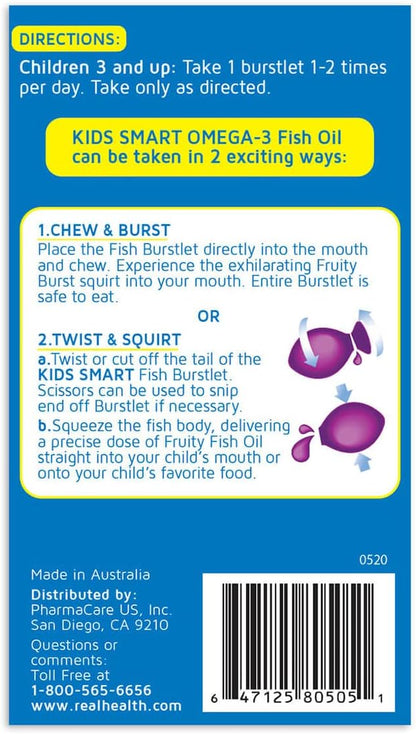 Real Health Bioglan Kids Smart Omega 3 Fish 30 Chewable 3)