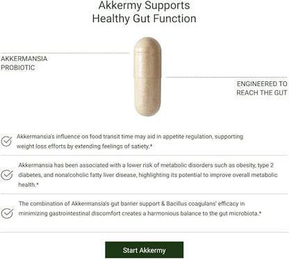 Akkermansia Muciniphila Probiotic for Weight & GLP-1 Boosting B2, D3 D3 & 60 Day