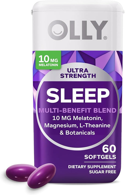 OLLY Ultra Strength Sleep Softgels, 10mg 60 Count