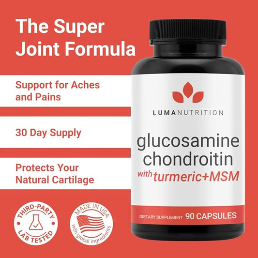 Luma Nutrition Glucosamine Chondroitin MSM 90 Capsules