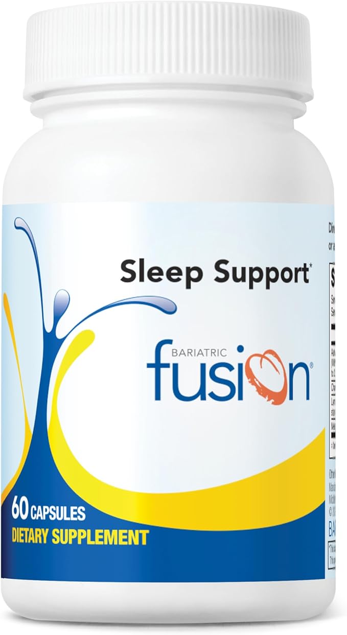 Bariatric Fusion Sleep Support | Vegan Sleep Supplement with Melatonin and Ashwagandha | Bariatric Vitamin for Adults* | Gluten, Dairy and Soy Free | Non-GMO | 60 Capsules