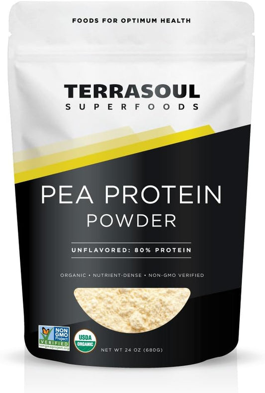 Terrasoul Superfoods Organic Pea Protein (Unflavored, 1.5 Pounds