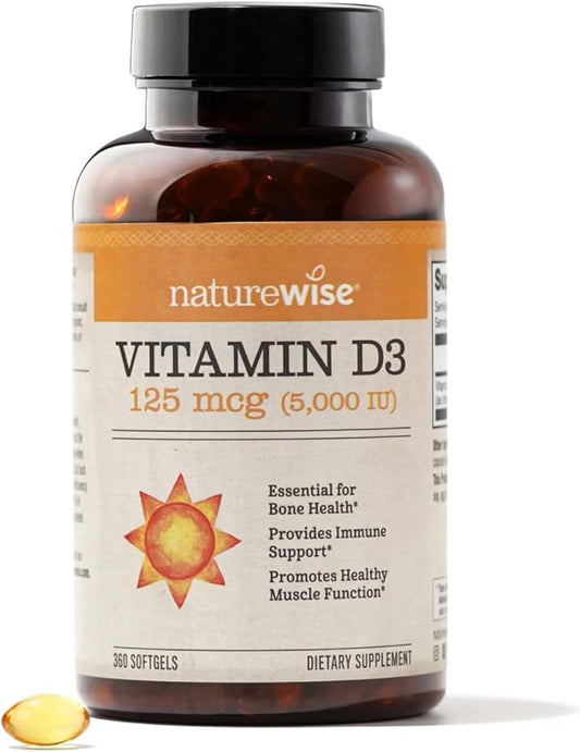 NatureWise Vitamin D3 5000iu (125 mcg) 1 Year 360 Count