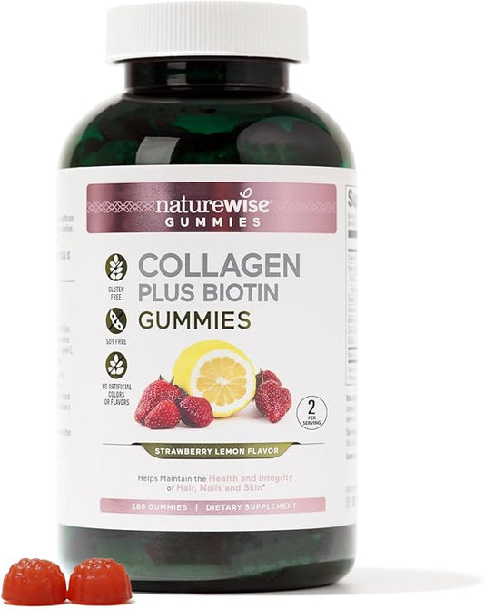 NatureWise Collagen Gummies 1 & 3 Collagen 180 Count[3-Month Count[3-Month Supply]