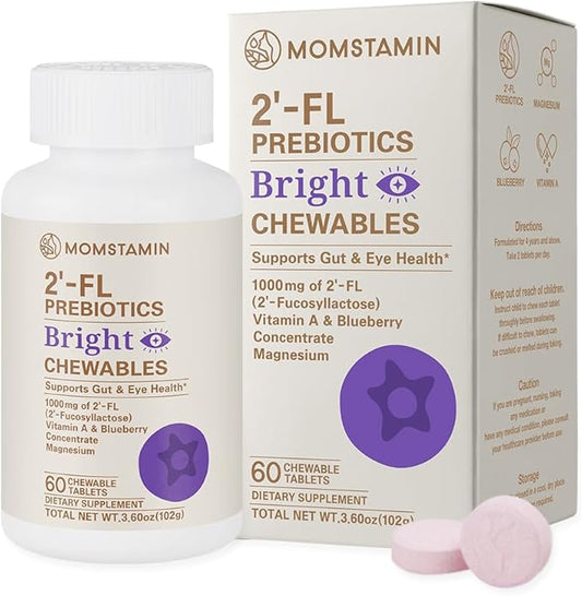 MOMSTAMIN 2'-FL Prebiotics Bright Chewable Tablet 2 Fucosyllactose 60 Tablets