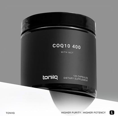 Ultra High Purity CoQ10 400mg 98% Purified CoQ10 Supplement Q10 -Bioavailable -120 Veggie