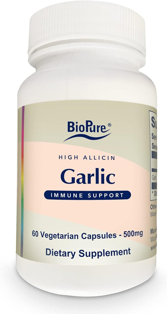 BioPure High Allicin Garlic Supplement – 60 Capsules