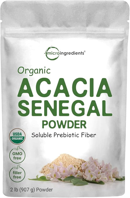 Micro Ingredients Organic Acacia Senegal Powder, 2 Pounds (32 Ounce),