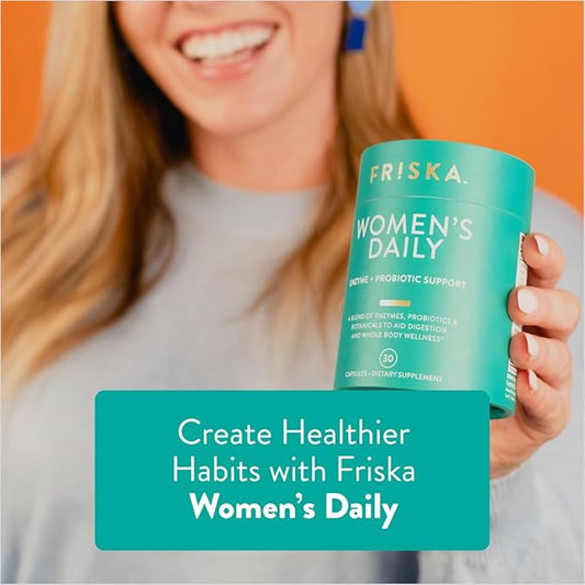 FRISKA Women’s Daily Digestive Enzyme and 30 Capsules