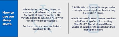 Dream Water Sleep Aid Supplement Drink; 5mg, GABA, 5-HTP; Zero 2.5 oz 24-Count