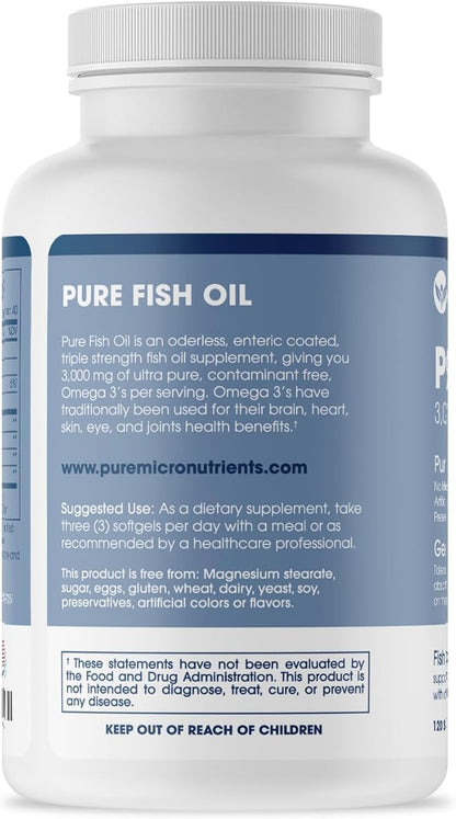 Pure Micronutrients - Omega 3 Fish 3000mg, Triple 120 Softgels