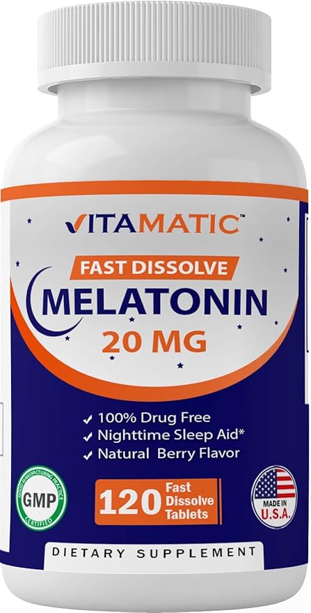 Vitamatic Melatonin 20mg Tablets 20 MG 120 Tablets