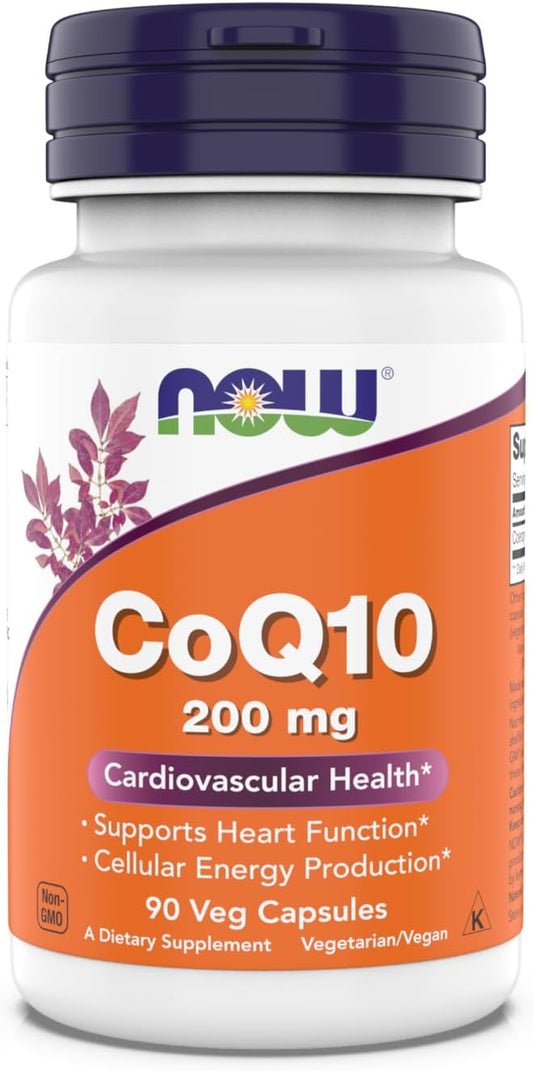NOW Supplements - CoQ10 (Coenzyme Q10) 200 mg, 90 Vegetarian