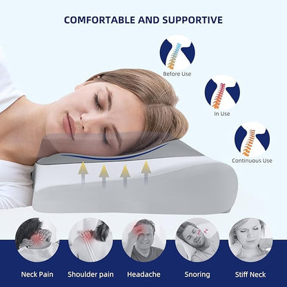 ABLEGRID Contour Memory Foam Cervical Pillow,FSA
