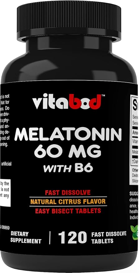 Melatonin 60mg with B6-120 Fast Dissolve Tablets
