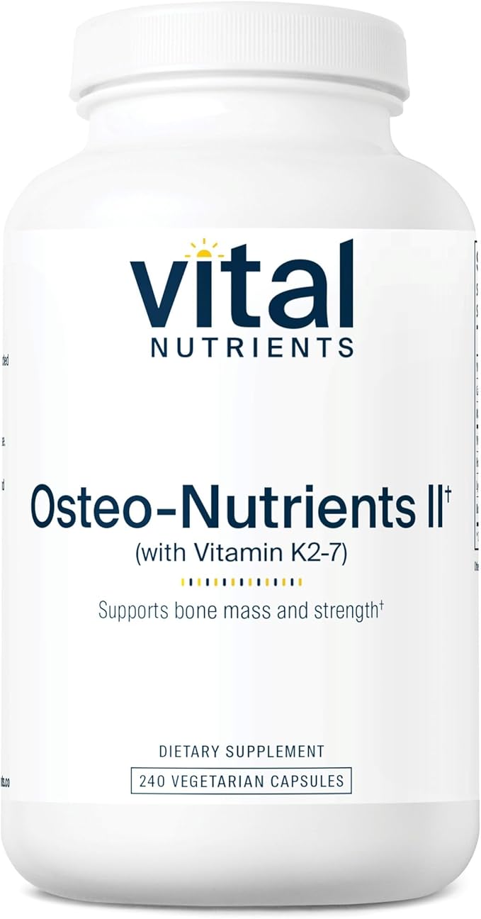 Vital Nutrients Osteo-Nutrients II K2 + D3, Calcium, 240 Capsules
