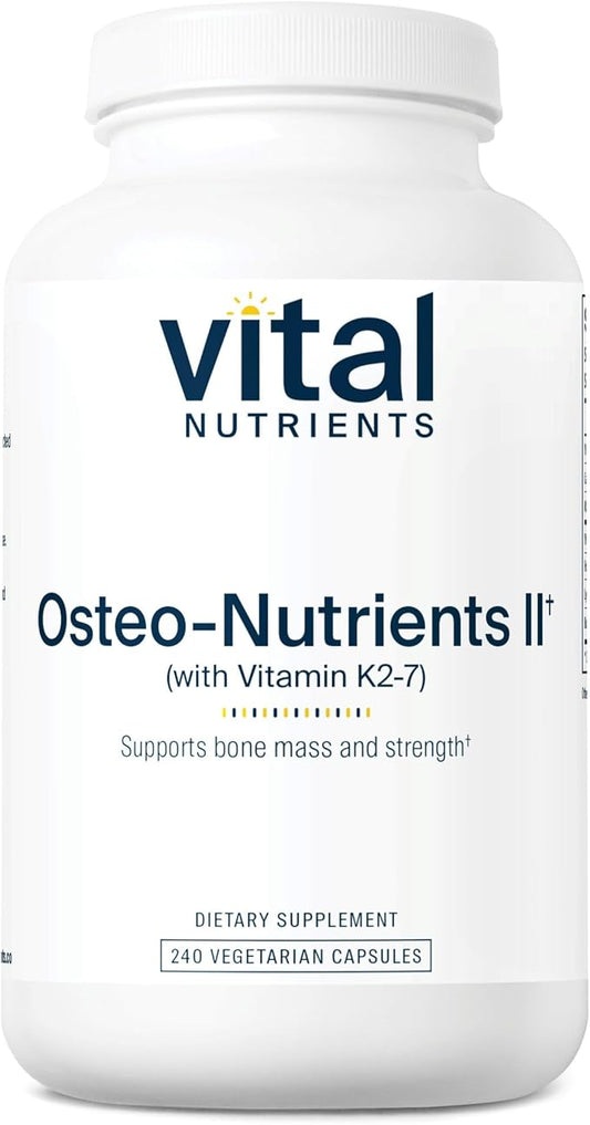 Vital Nutrients Osteo-Nutrients II K2 + D3, Calcium, 240 Capsules