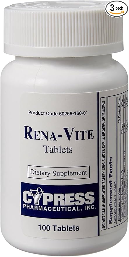 Rena-Vite Tablets, 100 Tablets Per Bottle (3 Bottles)