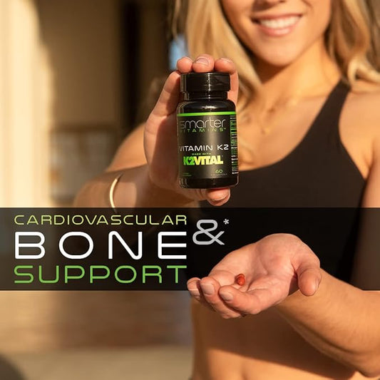 (3 Pack) Smarter Vitamin K2 MK7 100mcg Made K2VITAL and K-2 MK-7 MK-7 Supports 180 Liquid