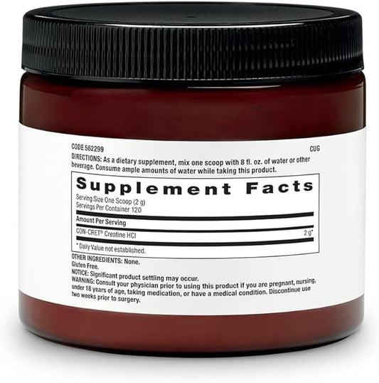 BEYOND RAW Creatine HCl Powder for Men and Women | Muscle Strength, Energy Production, Cognitive Support, Cellular Hydration | Science-Backed, Lab Grade Formula | 120 Servings