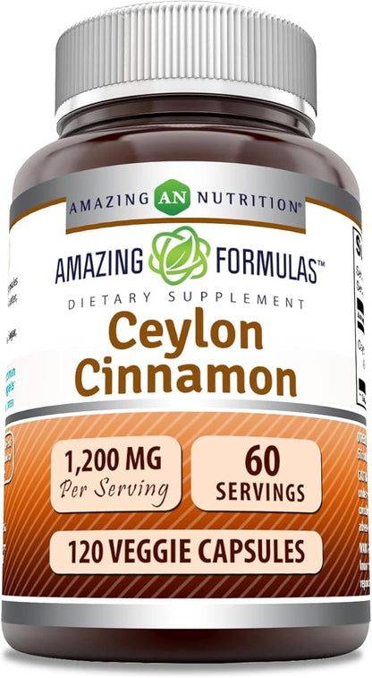 Amazing Formulas Ceylon Cinnamon 1200 Mg (1 Pack, 120 Count)