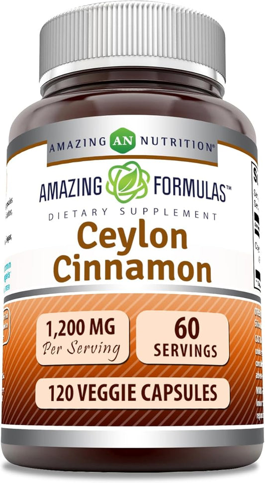 Amazing Formulas Ceylon Cinnamon 1200 Mg (1 Pack, 120 Count)