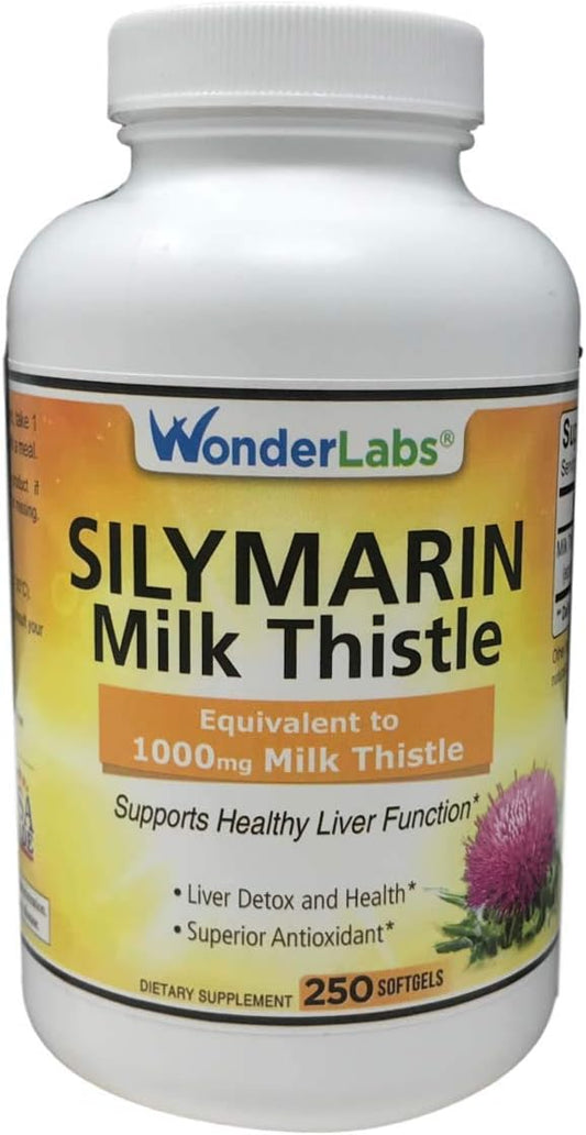 Wonder Labs Silymarin Milk Thistle, Supports 250 Softgels