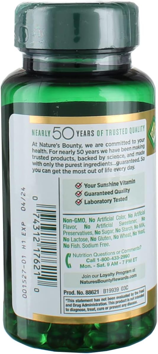 Nature's Bounty Vitamin D3 2000 IU 150 ea