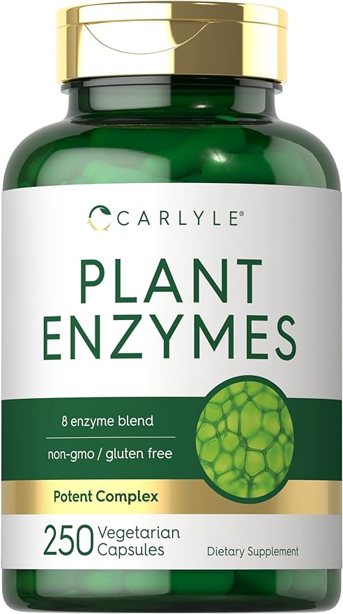 Carlyle Plant Enzymes with Protease, Papain, 250 Capsules