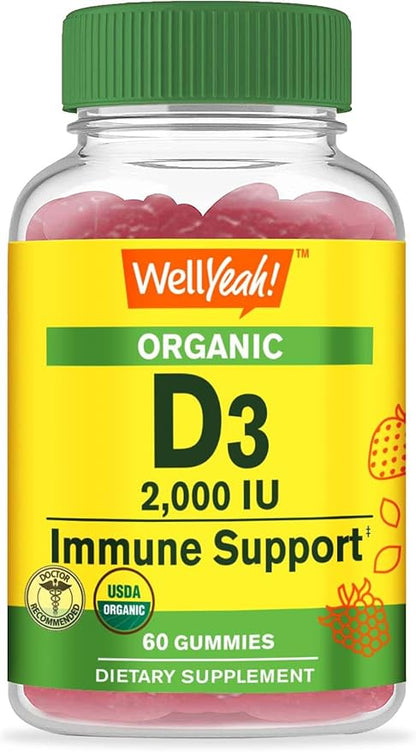 Organic Vitamin D3 2,000 IU (50 60 Gummies