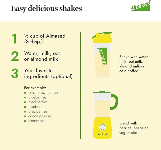 Almased Meal Replacement Shake 6 Pack Free,17.6 oz (6 Pack)