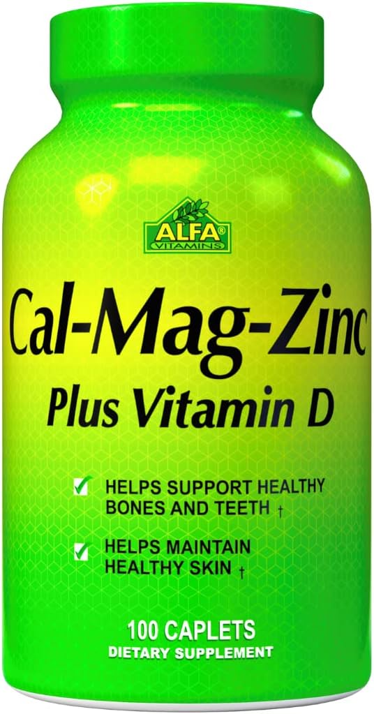 Calcium Magnesium Zinc Plus Vitamin D 100 Caplets