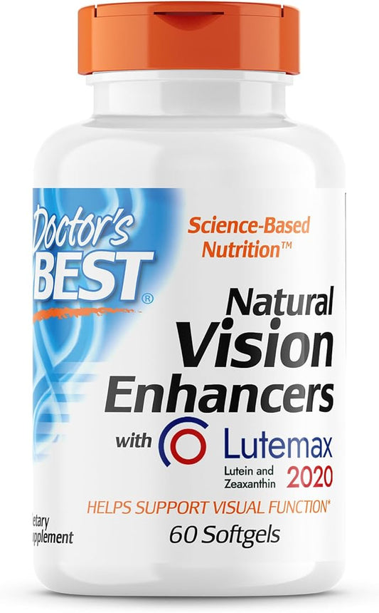 Doctor's BEST Natural Vision Enhancers contain 2020, Supports 60 Softgels