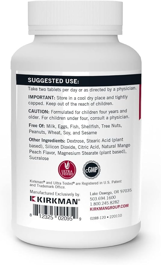 Kirkman - Children's Chewable Multivitamin & 120 Tablets Q-10 (CoQ10) (CoQ10) -