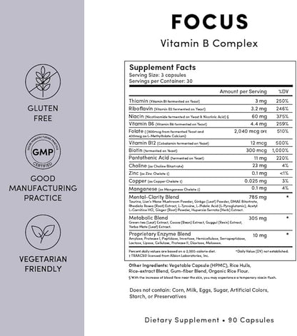 Tranont Focus Vitamin B Complex 90 Capsules