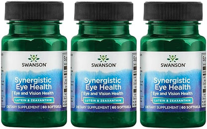 Swanson Synergistic Eye Health 60 Softgels 20 mg 2 mg (3 Pack)