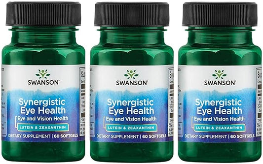 Swanson Synergistic Eye Health 60 Softgels 20 mg 2 mg (3 Pack)
