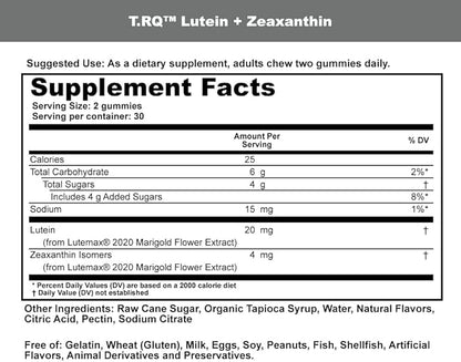 TRQ Lutein + Zeaxanthin Gummy (Dietary 60 Count
