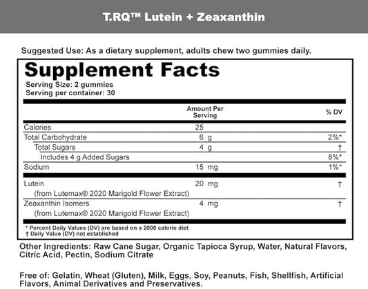 TRQ Lutein + Zeaxanthin Gummy (Dietary 60 Count