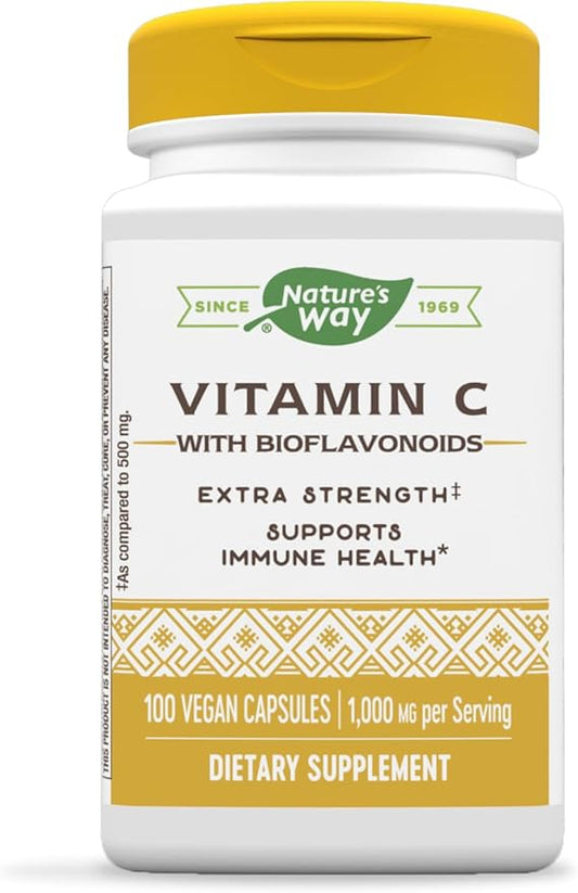 Nature’s Way Vitamin C with Bioflavonoids 1 g 100 Capsules