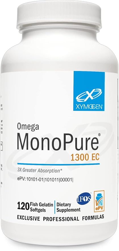 XYMOGEN Omega MonoPure 1300 EC 3X Greater Omega-3 Supplement (120 Softgels)
