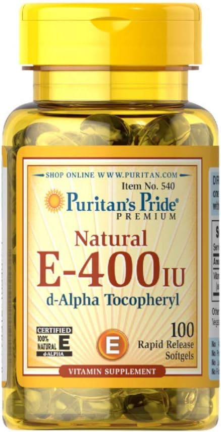 Puritan's Pride Vitamin E 268 mg 400 IU 100 Count