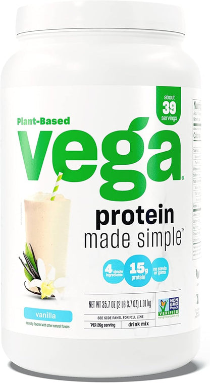 Vega Protein Made Simple Protein Powder, Vanilla 2.2 lbs