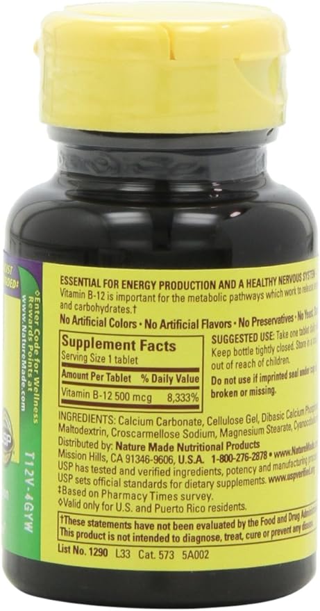 Nature Made Vitamin B-12 500 mcg 100 ea 2)