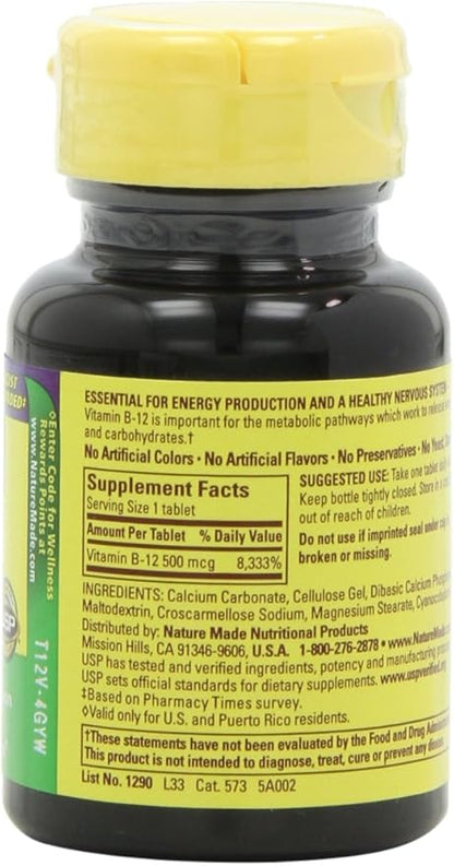 Nature Made Vitamin B-12 500 mcg 100 ea 2)