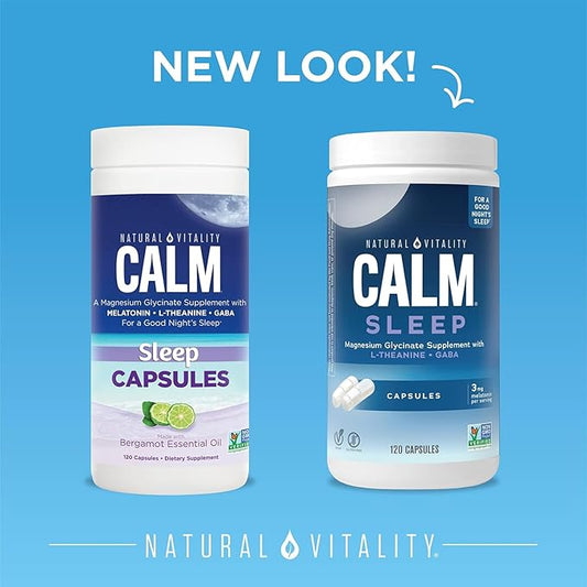 Natural Vitality Calm Sleep Magnesium Supplement, 120 Capsules
