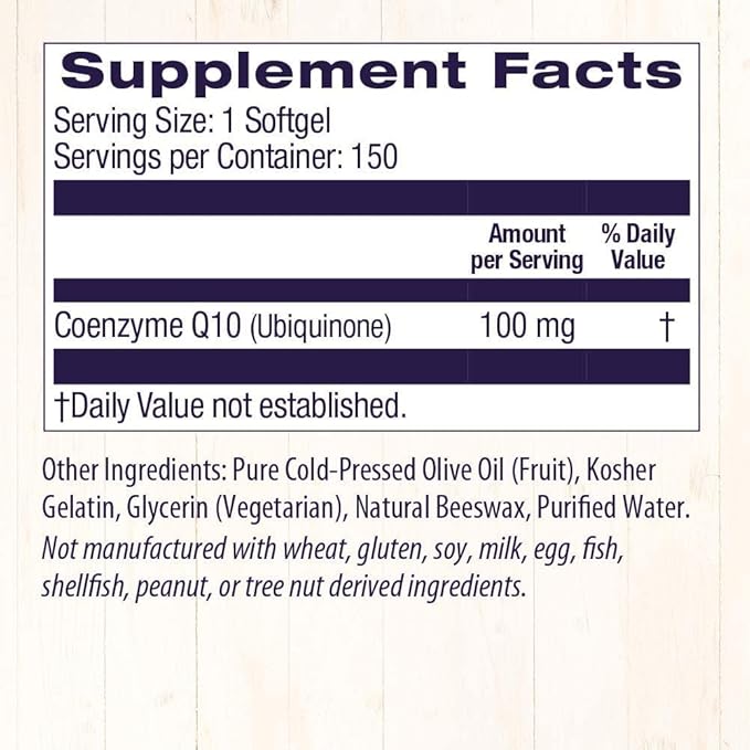 Healthy Origins CoQ10 (Kaneka Q10) 100mg Softgels 150 Softgels
