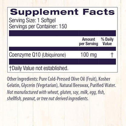 Healthy Origins CoQ10 (Kaneka Q10) 100mg Softgels 150 Softgels